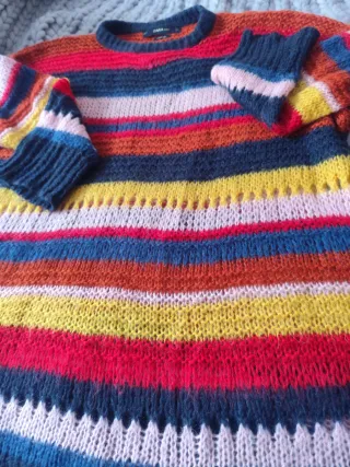 Jersey Zara oversize rayas multicolor