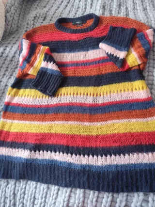 Jersey Zara oversize rayas multicolor