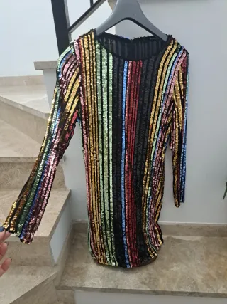 Vestido de lentejuelas multicolor