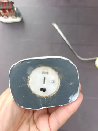 Escena navideña de zuecos