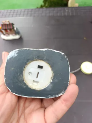 Escena navideña de zuecos