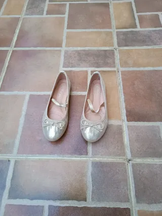 Morón - Talla 36 Bailarinas doradas purpurina