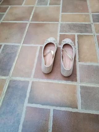 Morón - Talla 36 Bailarinas doradas purpurina