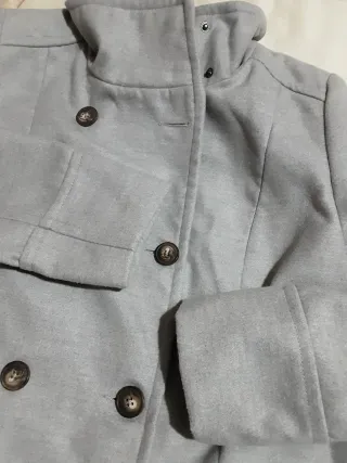 Abrigo Kiabi cruzado gris talla 44 largo 3/4 nuevo