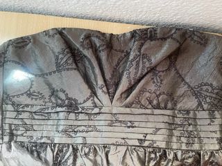 Vestido fiesta palabra de honor plateado