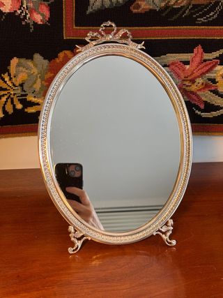 Specchio da trucco in argento