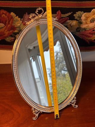 Specchio da trucco in argento