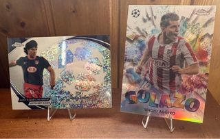 Lote 2 Sergio Agüero Topps Chrome Refractor