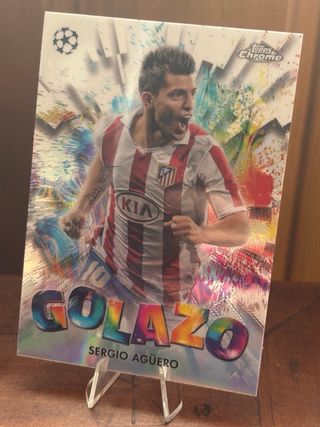 Lote 2 Sergio Agüero Topps Chrome Refractor