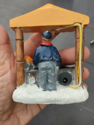 Escena navideña de zuecos