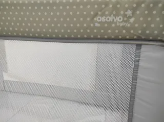 Cuna de viaje plegable gris