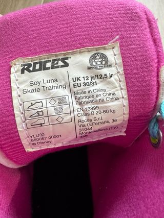 Patines de niña con 4 ruedas, bolsa, talla 30/31