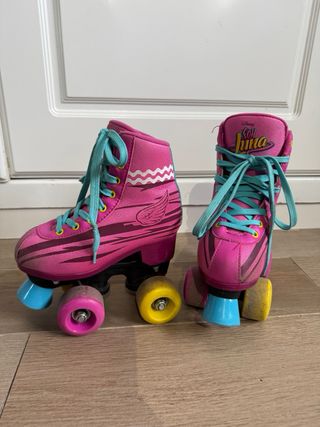 Patines de niña con 4 ruedas, bolsa, talla 30/31