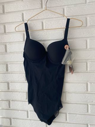 Body Ysalbel Mora Negro con Encaje 90C