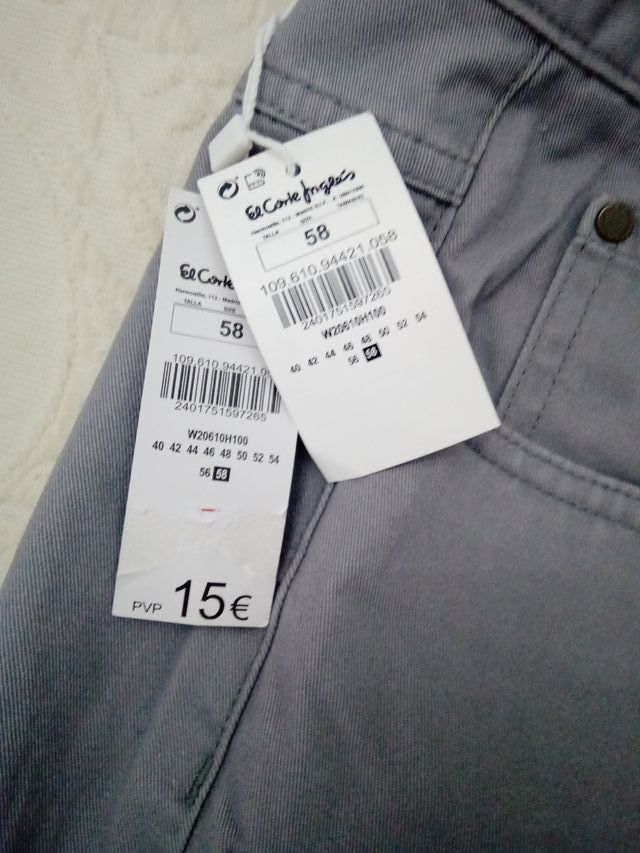 Pantalones largos grises