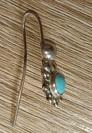 Pendientes Plata y color Turquesa