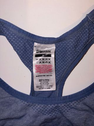 Sujetador deportivo Gymshark azul, talla S.
