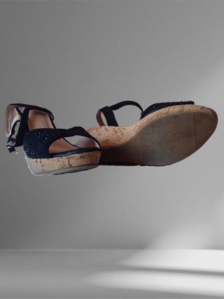 Sandali Zeppa Neri Tg 39