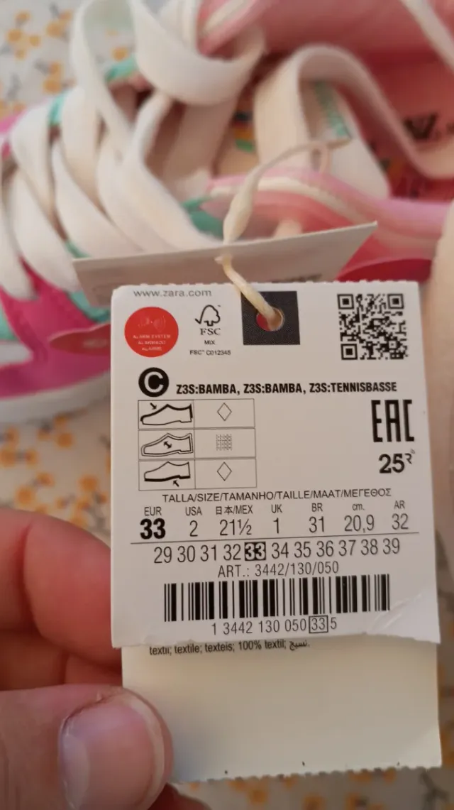 Zapatillas Barbie Pink Teal White talla 33