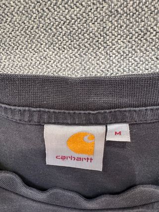 Camiseta Carhartt manga larga desgastada gris