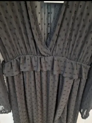 Vestido Zara Negro Transparente