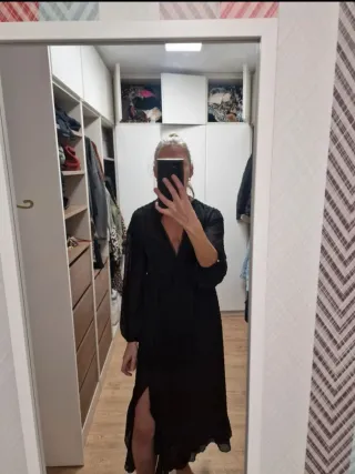 Vestido Zara Negro Transparente