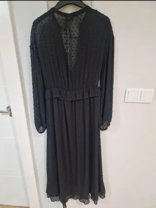 Vestido Zara Negro Transparente