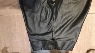 Mallas imitación piel negras con forro