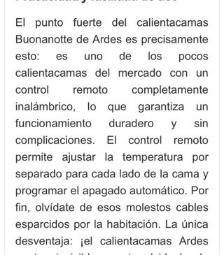 Manta Eléctrica Ardes Buonanotte