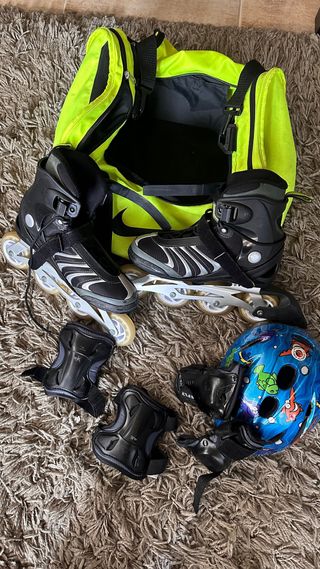 Patines en línea Talla 39 protecciones y casco