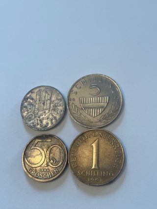 Lote 4 monedas Austria