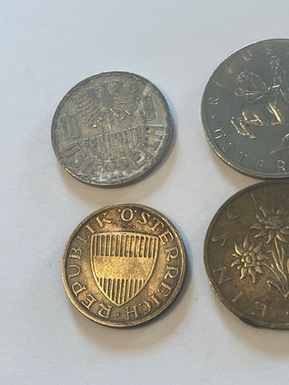 Lote 4 monedas Austria