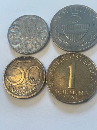 Lote 4 monedas Austria
