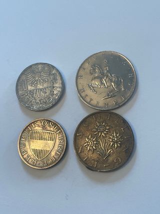 Lote 4 monedas Austria