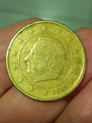 Moneda 50 céntimos Bélgica 1999 Rey Alberto II