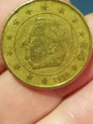Moneda 50 céntimos Bélgica 1999 Rey Alberto II