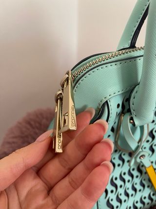 Borsetta Cromia vera pelle verde acqua