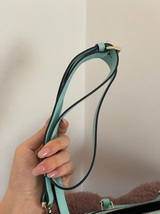 Borsetta Cromia vera pelle verde acqua