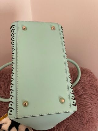 Borsetta Cromia vera pelle verde acqua