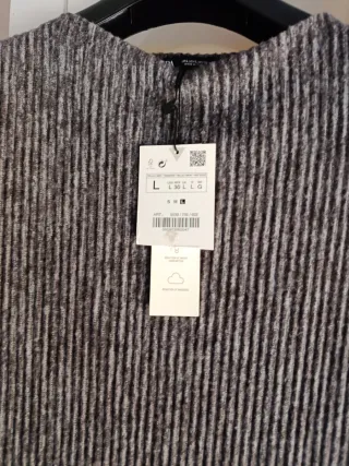 Vestido largo Zara plateado talla L