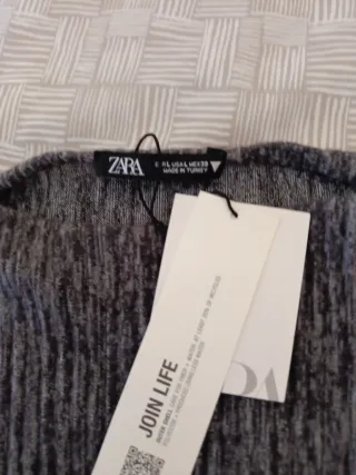 Vestido largo Zara plateado talla L