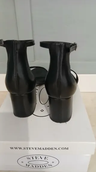 Sandalias Steve Madden Piel Negras Talla 40