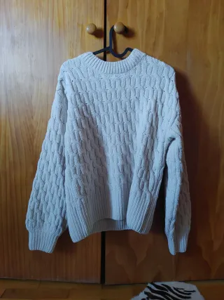 Jersey punto crema talla M