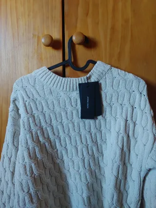 Jersey punto crema talla M