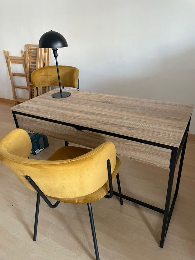 Escritorio moderno madera y metal