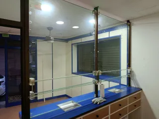 Cristal blindado para mostrador