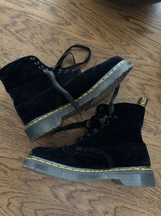 Botines Dr. Martens Talla 39 Terciopelo Negro