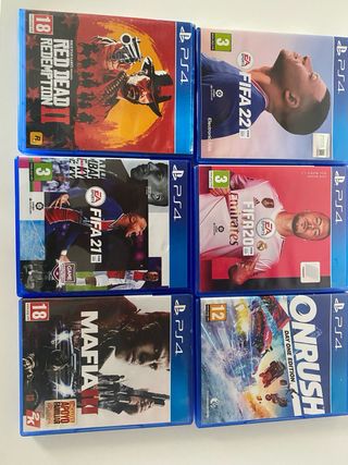 PS4 Slim Negra + Mando + Juegos