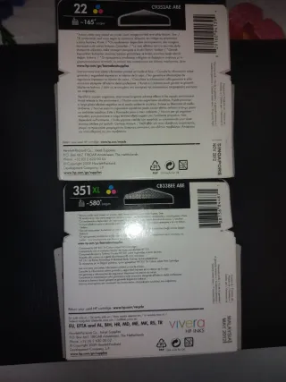 Pack 2 Cartuchos Tinta HP 22 y 351XL Tricolor