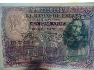 2 Billetes 50 Pesetas de España 1928 y 1931